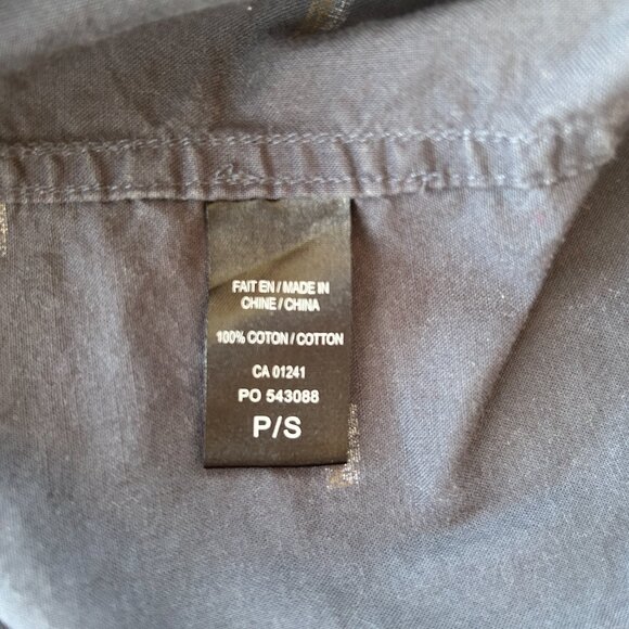 DJAB Men’s navy blue button-down shirt with yellow van print size small - Picture 7 of 8